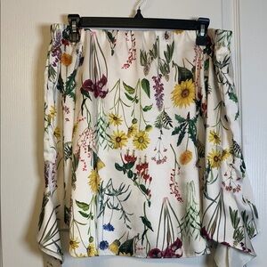 Bailey/44 Floral Botanical Off the Shoulder Long Sleeve Blouse Size XS EUC #2511